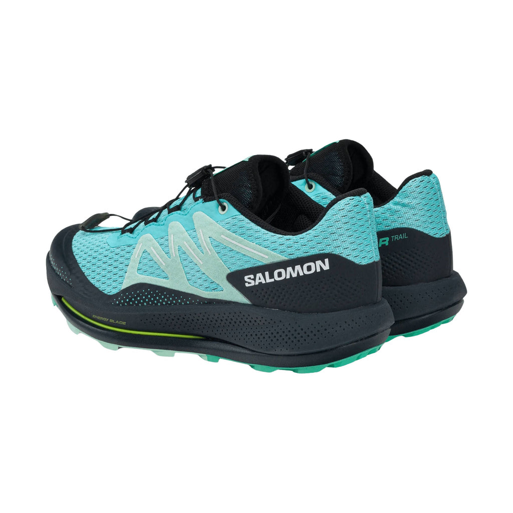 Salomon Women's Pulsar Trail Running Shoes - Blue Radiance/Carbon/Yucca - Lenny's Shoe & Apparel