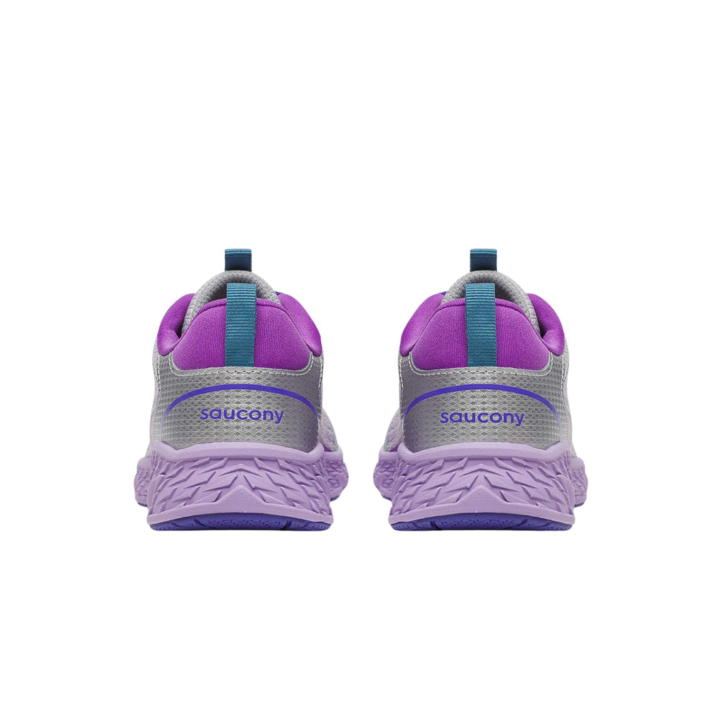 Saucony Big Kids' Wind 3.0 Lace Shoes - Silver/Purple - Lenny's Shoe & Apparel