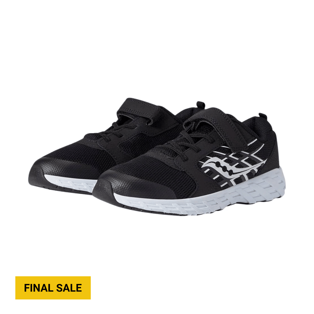 Saucony Kids' Wind A/C 2.0 Shoes - Black/White - Lenny's Shoe & Apparel