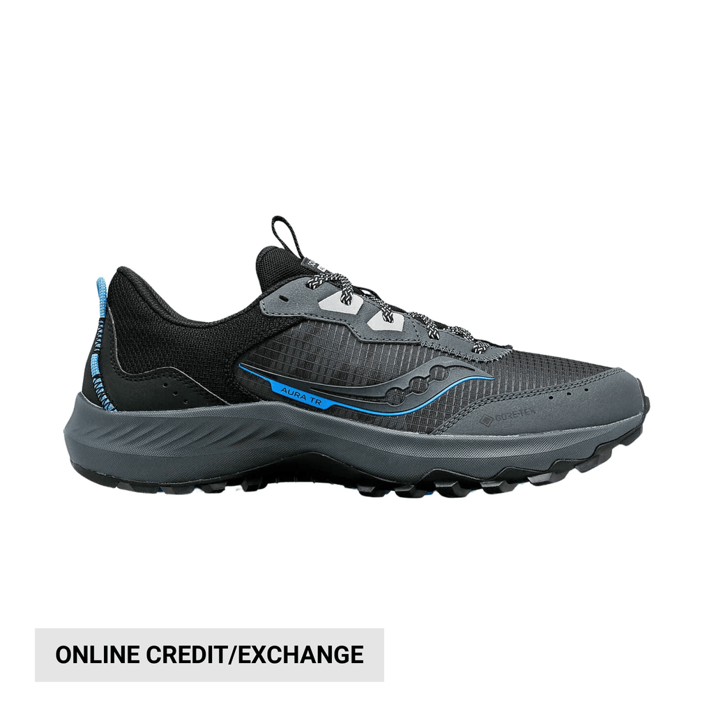 Saucony Men's Aura TR GTX Running Shoes - Shadow/Black - Lenny's Shoe & Apparel
