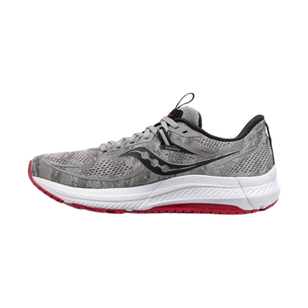 Saucony Men's Omni 21 Shoes - Alloy/Garnet - Lenny's Shoe & Apparel