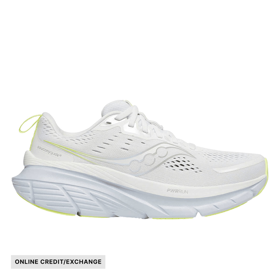 Saucony Women's Guide 18 Running Shoes - White/ Ice Melt - ONLINE CREDIT/EXCHANGE - Lenny's Shoe & Apparel