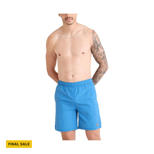 SAXX Men's Go Coastal 2N1 7 Inch Swim Trunks - Lake Blue - FINAL SALE - Lenny's Shoe & Apparel