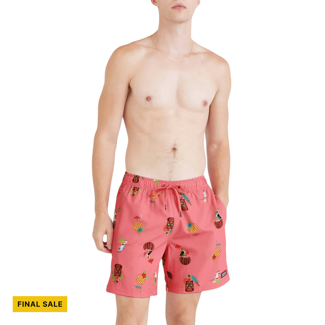 SAXX Men's Oh Bouy 2N1 7 Inch Swim Trunks - Birds Of Paradise - FINAL SALE - Lenny's Shoe & Apparel