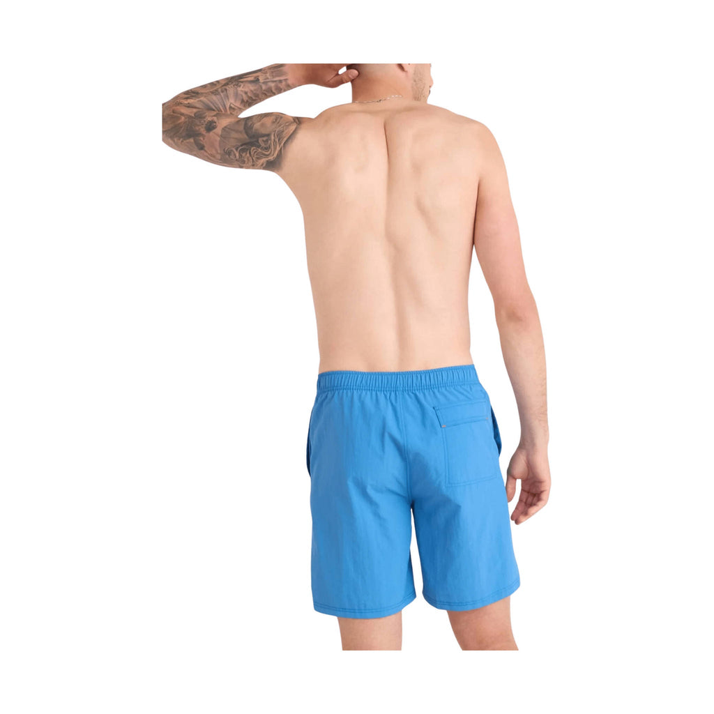 SAXX Men's Go Coastal 2N1 7 Inch Swim Trunks - Lake Blue - Lenny's Shoe & Apparel