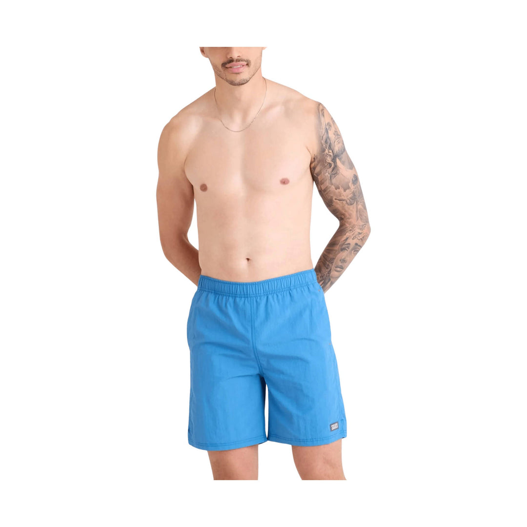 SAXX Men's Go Coastal 2N1 7 Inch Swim Trunks - Lake Blue - Lenny's Shoe & Apparel