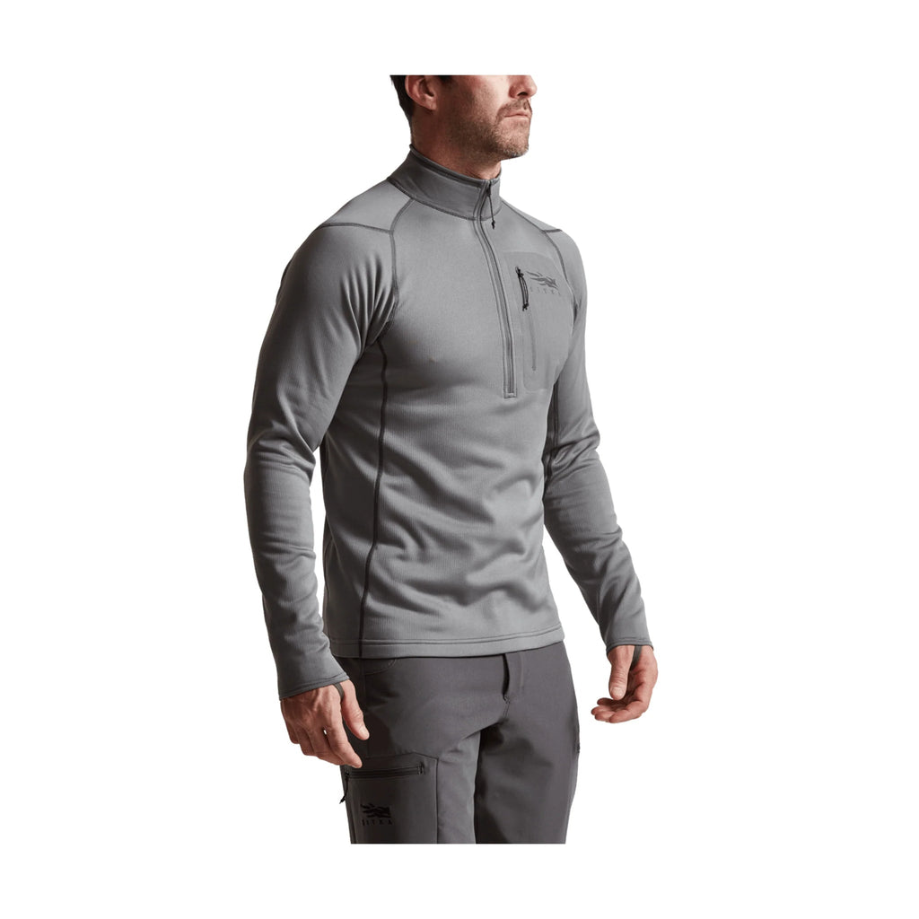 Sitka Men's Core Midweight Zip T - Woodsmoke - Lenny's Shoe & Apparel
