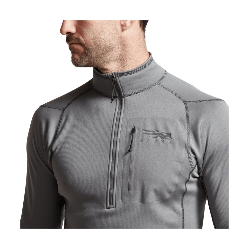 Sitka Men's Core Midweight Zip T - Woodsmoke - Lenny's Shoe & Apparel