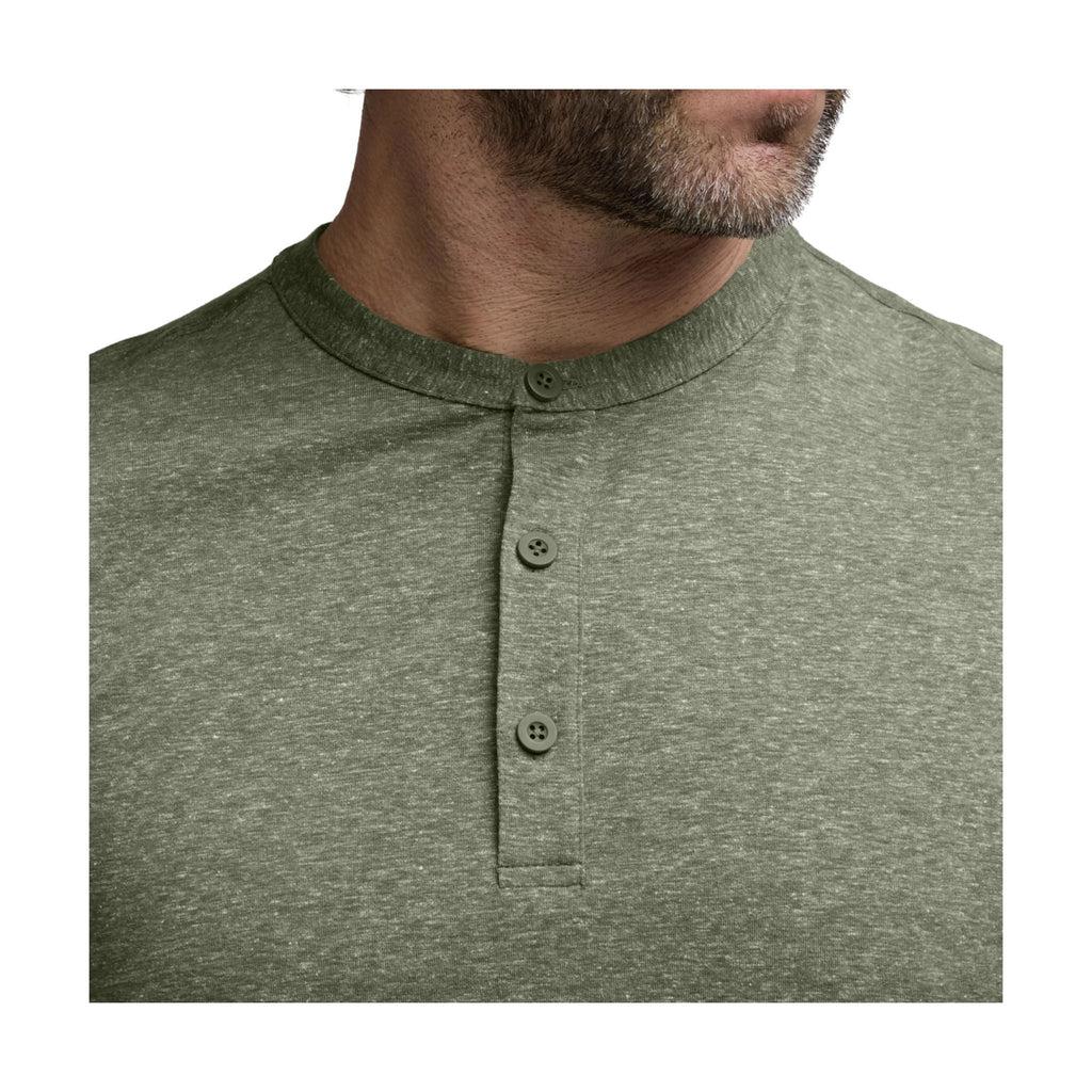 Sitka Men's Essential SS Henley - Olive Green Heather - Lenny's Shoe & Apparel