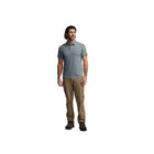 Sitka Men's Essential SS Polo - Bluestone Heather - Lenny's Shoe & Apparel