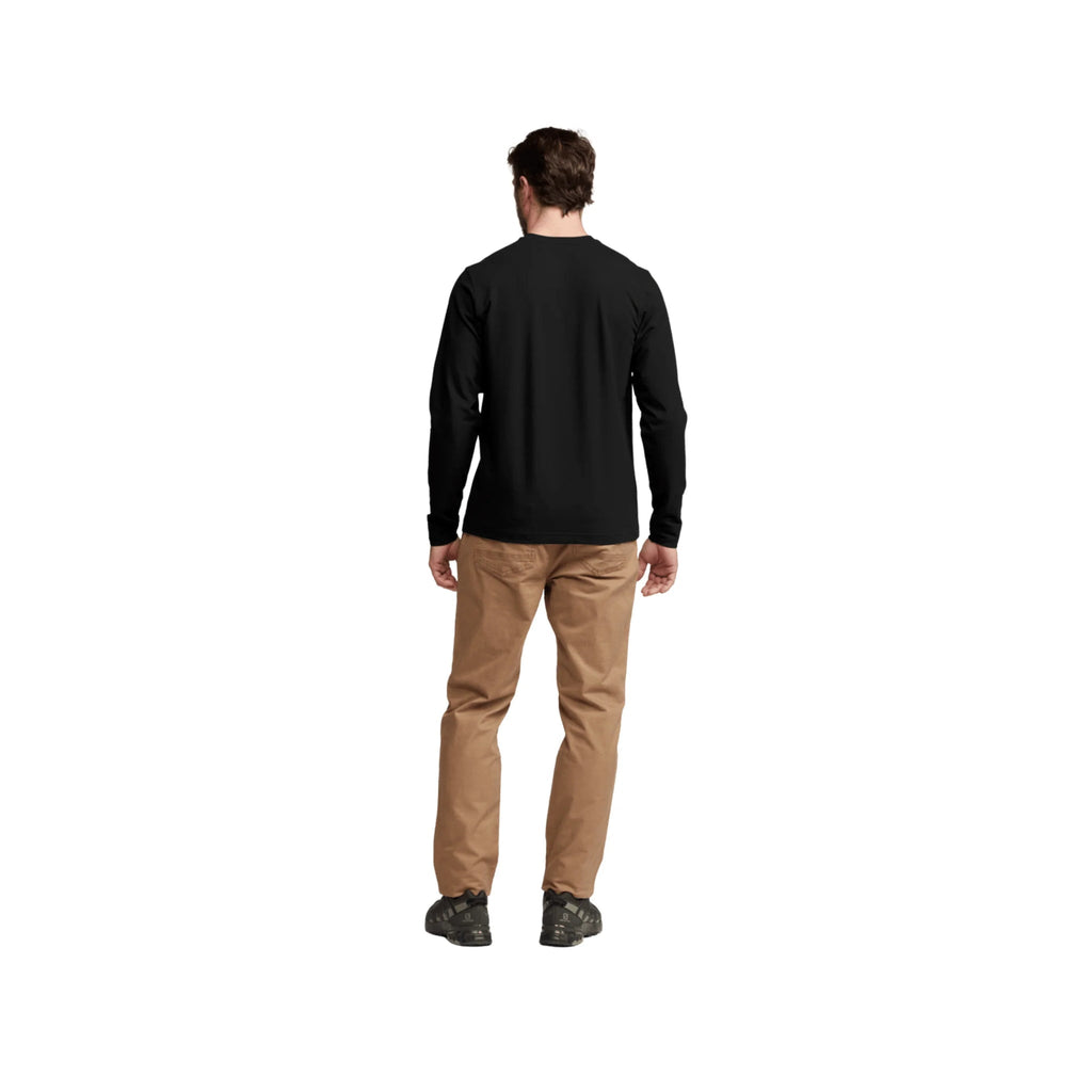 Sitka Men's Foothills Long Sleeve Henley - Sitka Black - Lenny's Shoe & Apparel