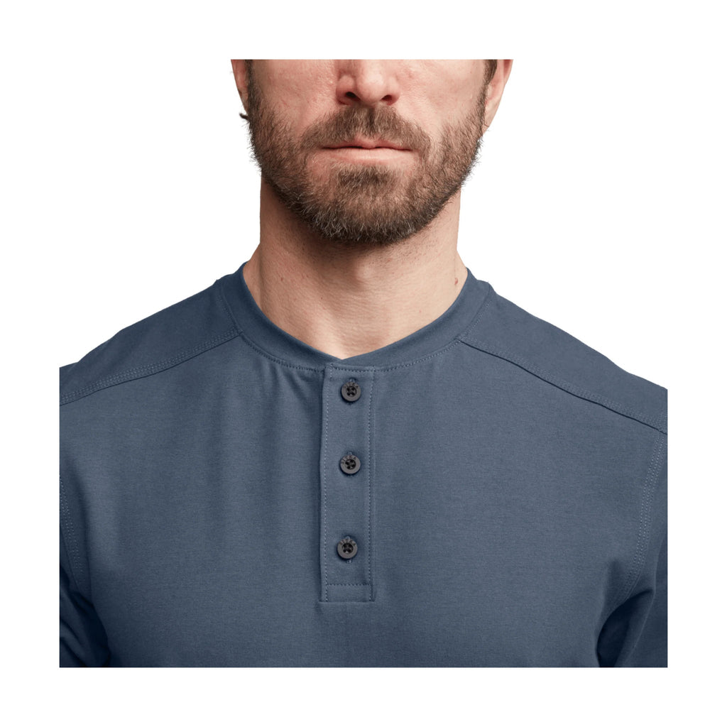 Sitka Men's Foothills Long Sleeve Henley - Starlight Blue - Lenny's Shoe & Apparel