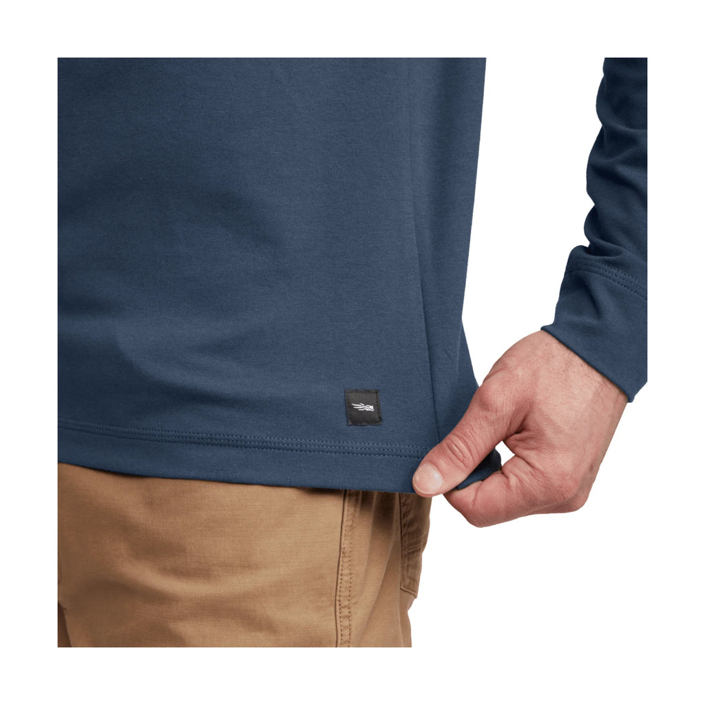 Sitka Men's Foothills Long Sleeve Henley - Starlight Blue - Lenny's Shoe & Apparel