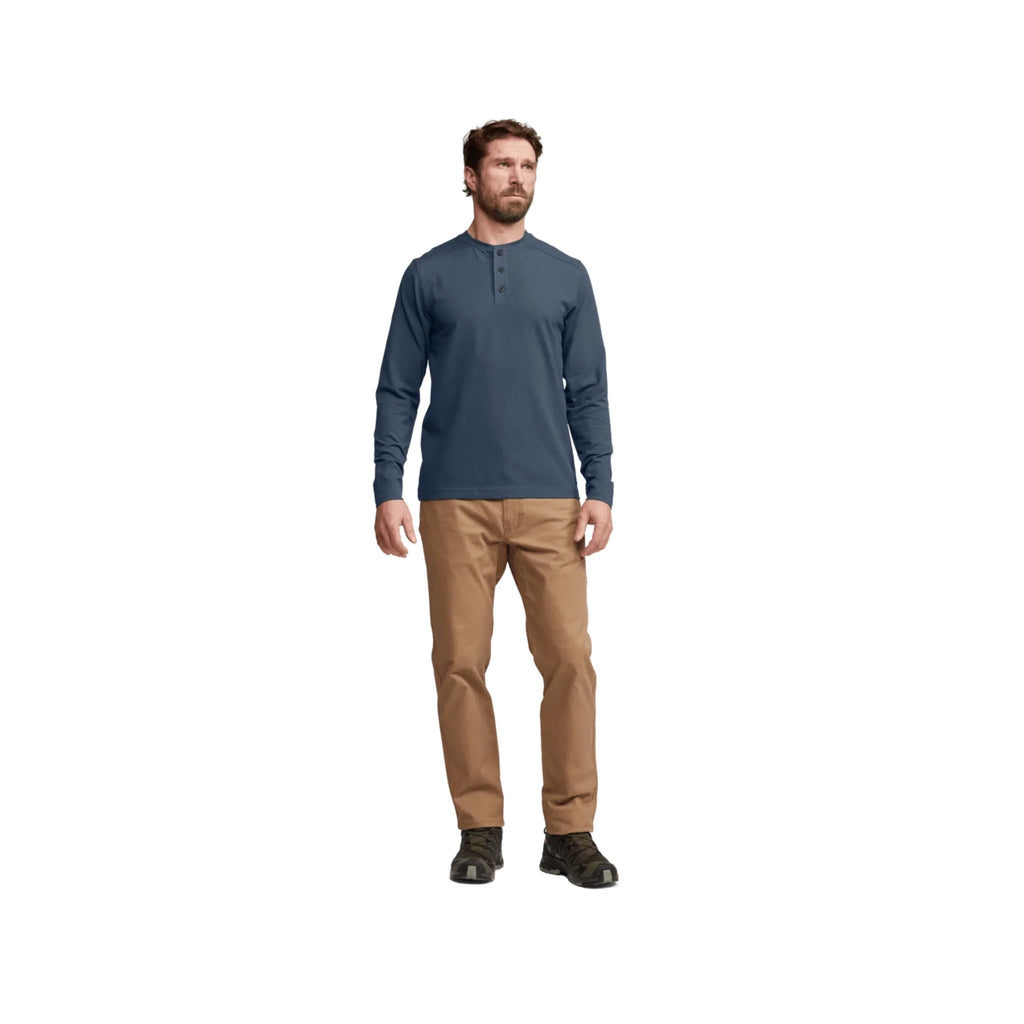 Sitka Men's Foothills Long Sleeve Henley - Starlight Blue - Lenny's Shoe & Apparel
