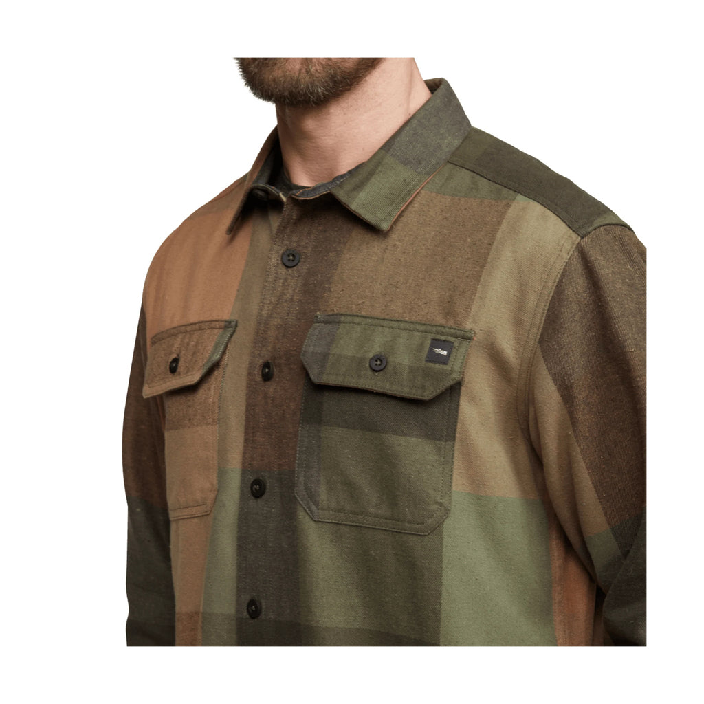 Sitka Men's Hardwood Heavyweight Flannel Shirt - Olive Green Fall Plaid - Lenny's Shoe & Apparel