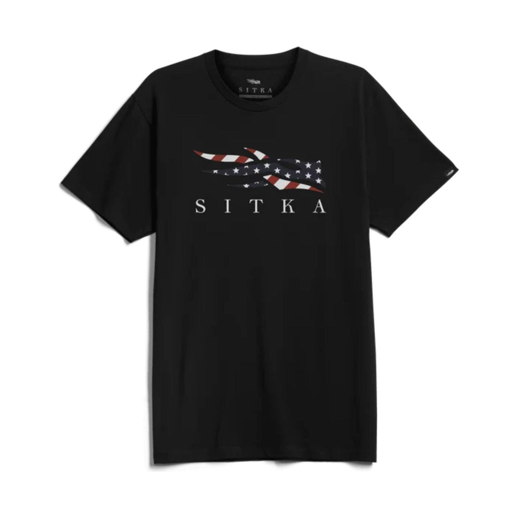 Sitka Men's Icon Flag Tee - Sitka Black - Lenny's Shoe & Apparel