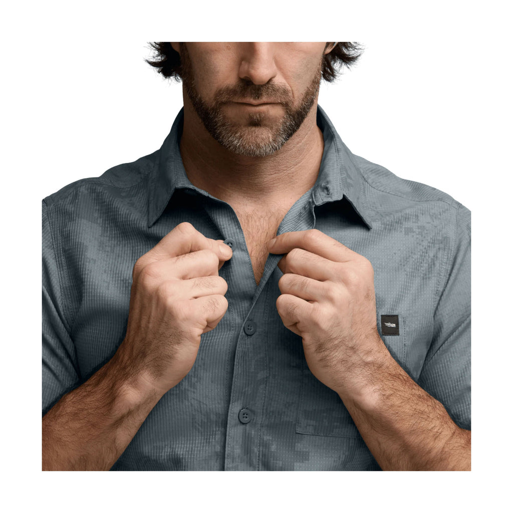 Sitka Men's Mojave SS Shirt - Bluestone Camo - Lenny's Shoe & Apparel