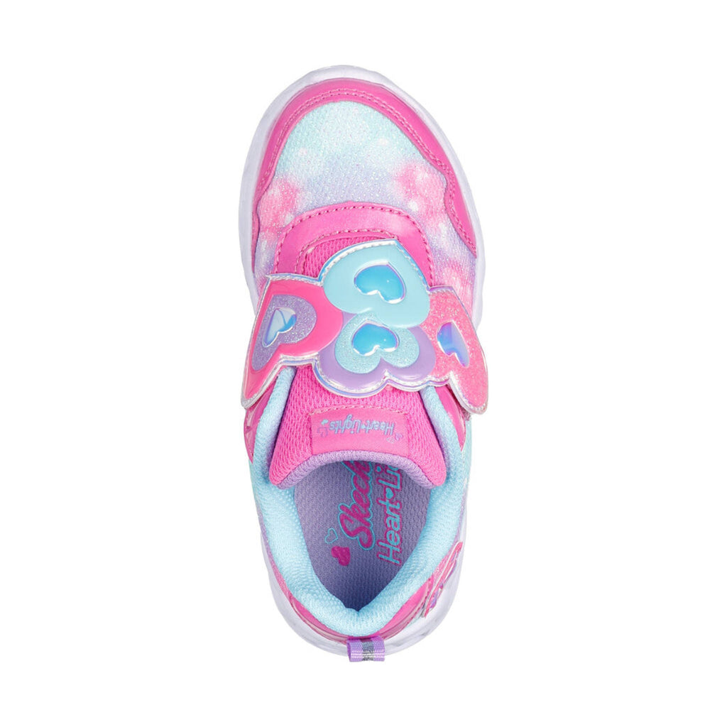 Skechers Heart Lights Shoes - Lovin Reflection Pink/ Turquoise - Lenny's Shoe & Apparel