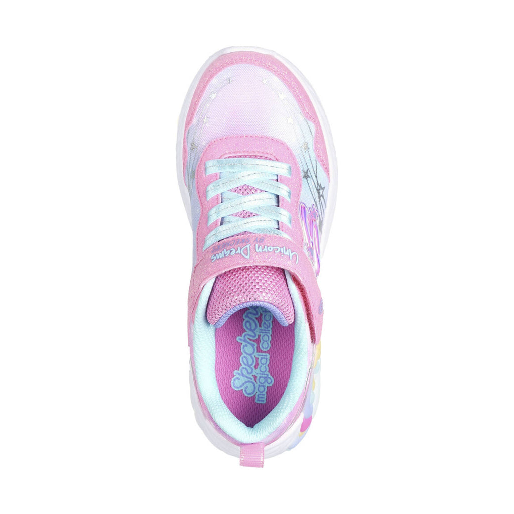 Skechers Kids' S Lights Unicorn Dreams - Wishful Magic Pink/Turquoise - Lenny's Shoe & Apparel