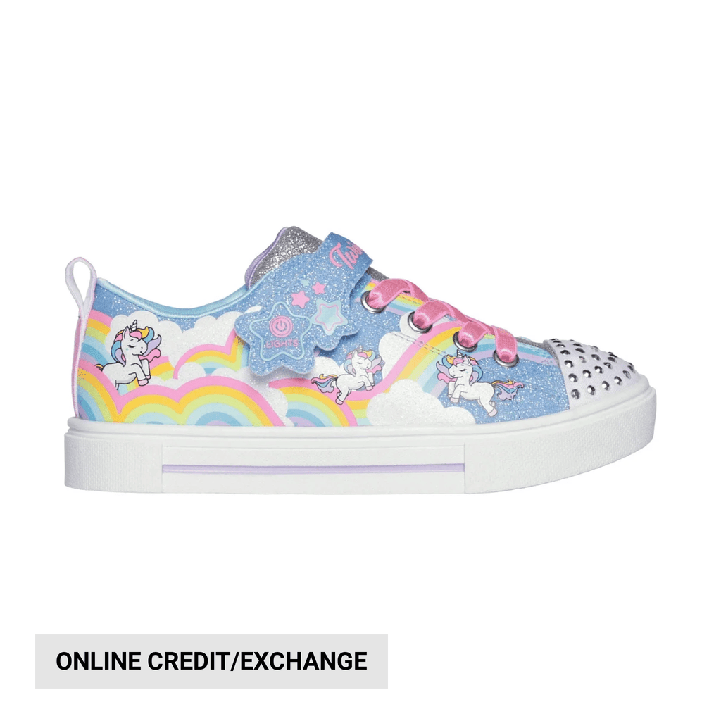 Skechers Kids' Twinkle Toes Sparks Shoes - Jumpin' Clouds Blue Multi - Lenny's Shoe & Apparel