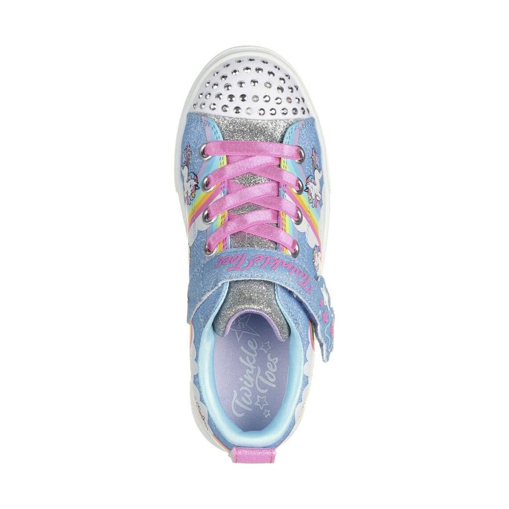 Skechers Kids' Twinkle Toes Sparks Shoes - Jumpin' Clouds Blue Multi - Lenny's Shoe & Apparel