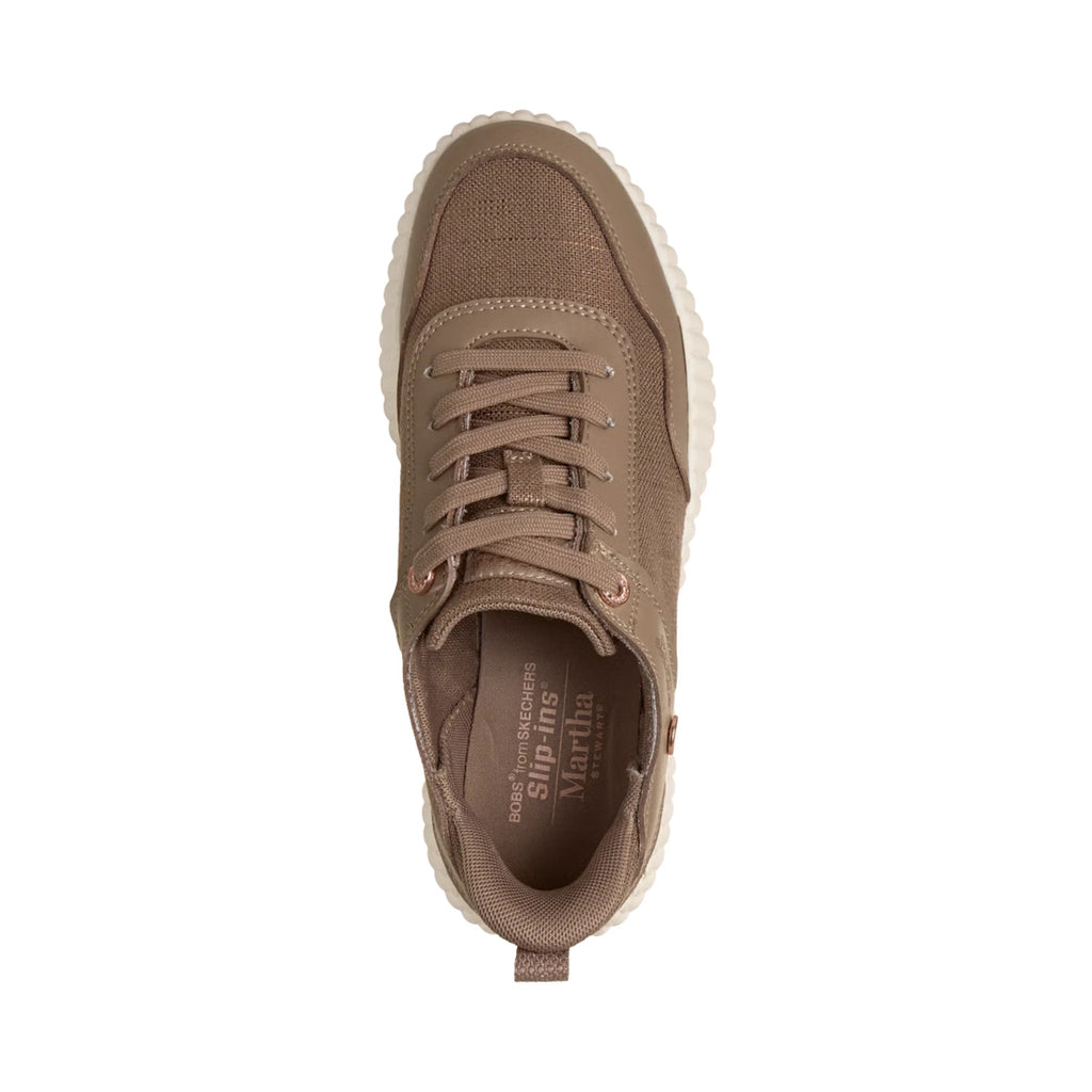 Skechers Women's Slip In Martha Stewart Bobs Vista Luxe Stroll Shoes - Mocha - Lenny's Shoe & Apparel