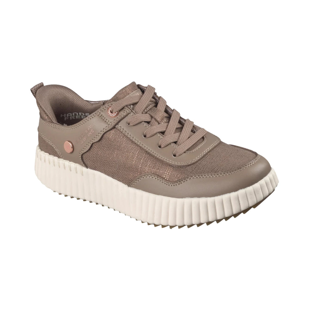 Skechers Women's Slip In Martha Stewart Bobs Vista Luxe Stroll Shoes - Mocha - Lenny's Shoe & Apparel