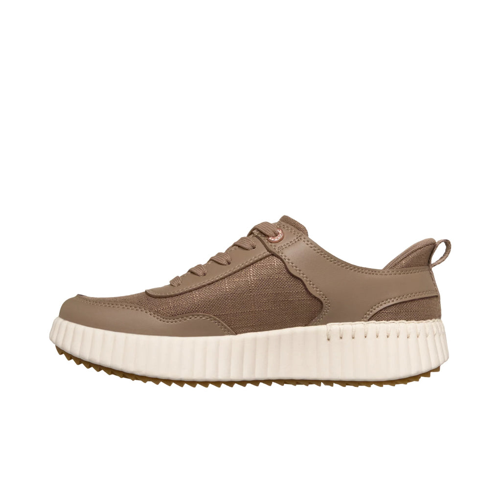 Skechers Women's Slip In Martha Stewart Bobs Vista Luxe Stroll Shoes - Mocha - Lenny's Shoe & Apparel