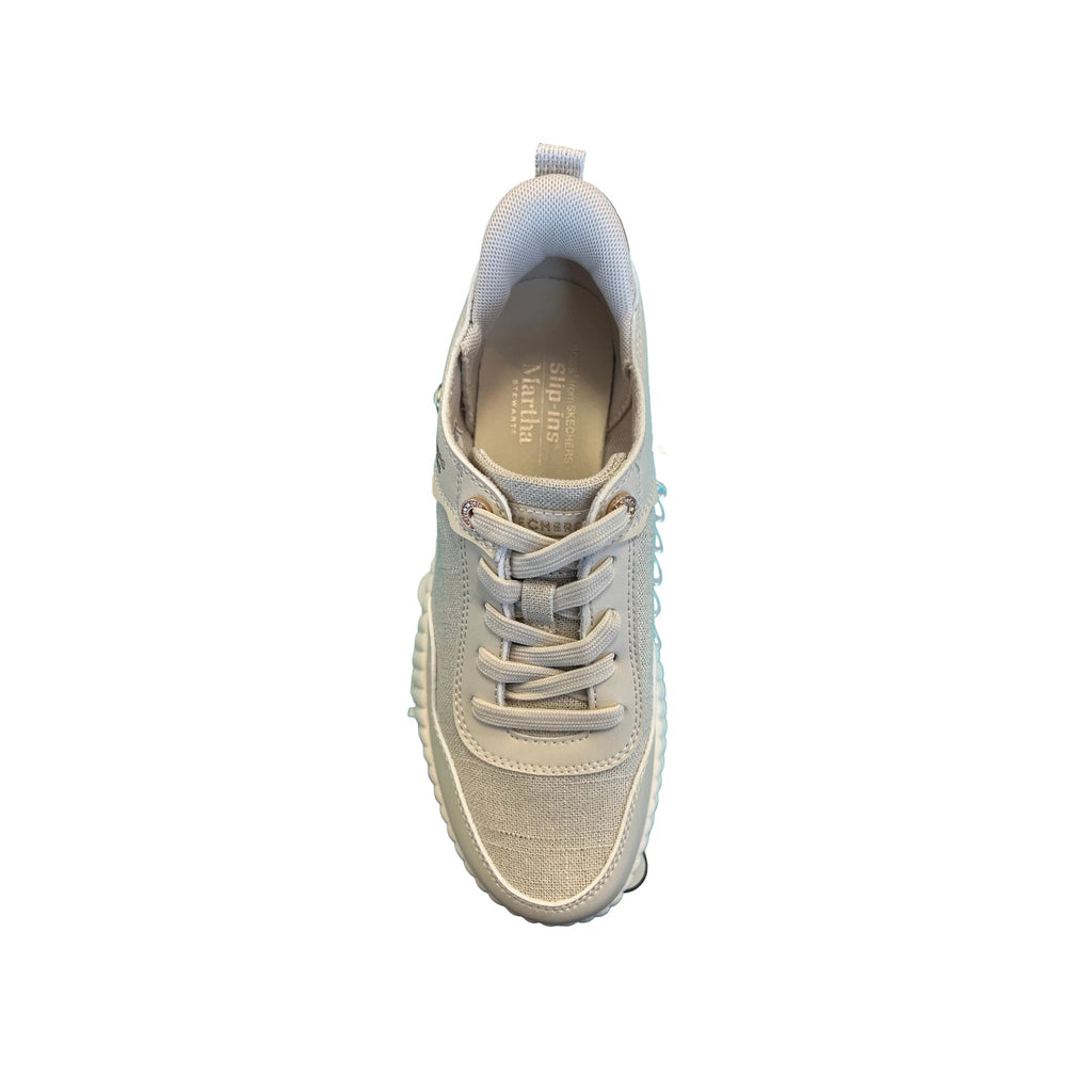 Skechers Women's Slip In Martha Stewart Bobs Vista Luxe Stroll Shoes - Natural - Lenny's Shoe & Apparel