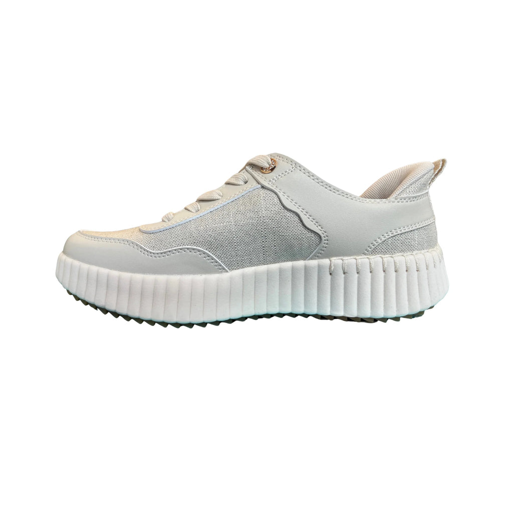 Skechers Women's Slip In Martha Stewart Bobs Vista Luxe Stroll Shoes - Natural - Lenny's Shoe & Apparel