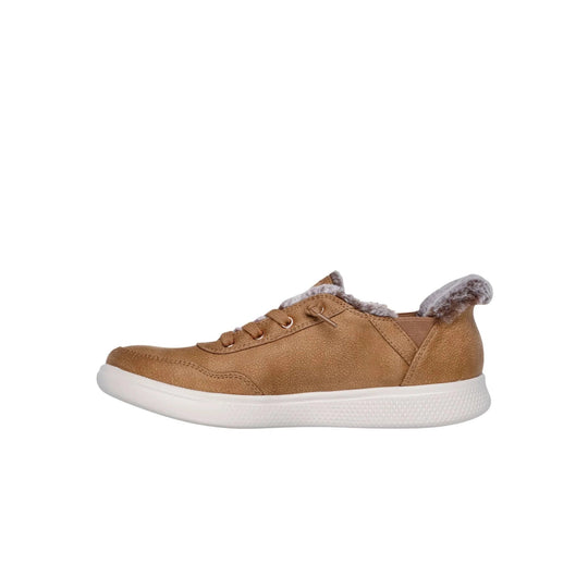 Skechers Women's Slip Ins Bobs Skip Cute Shoes - Chestnut - Lenny's Shoe & Apparel