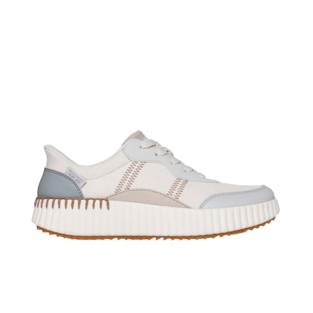 Sketchers Women's Slip Ins Bobs Vista Garden Stroll Shoes - Natural/Multi - Lenny's Shoe & Apparel