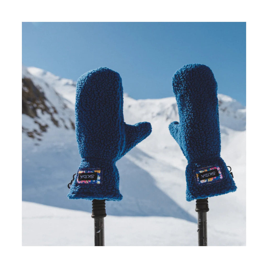 Skida High Pile Fleece Mittens - Blue - Lenny's Shoe & Apparel