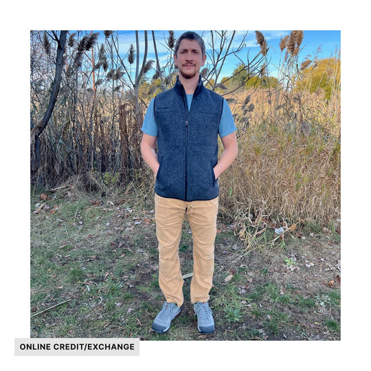 Smartwool Men's Hudson Trail Fleece Vest - Charcoal Black - ONLINE CREDIT/EXCHANGE - Lenny's Shoe & Apparel