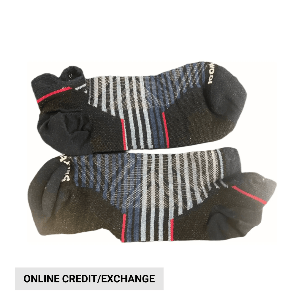 Smartwool Men's Run Low Ankle Pattern Sock - Black - Lenny's Shoe & Apparel