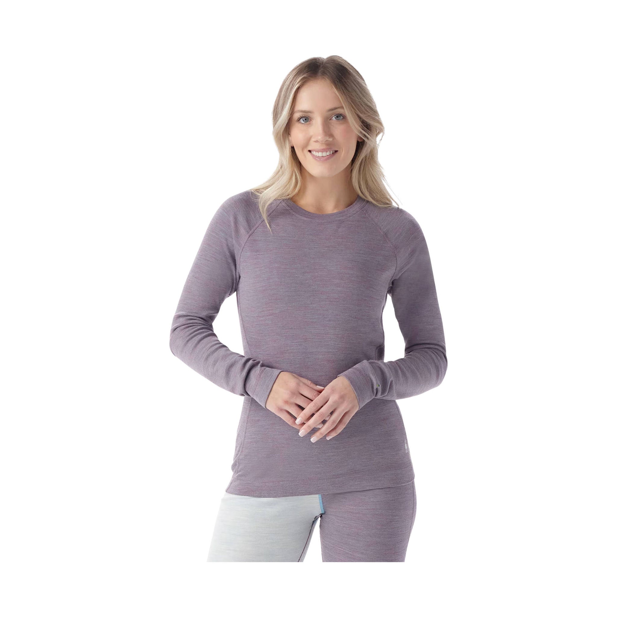 Smartwool Women's Classic Thermal Merino Base Layer Crew Chalk Violet Heather