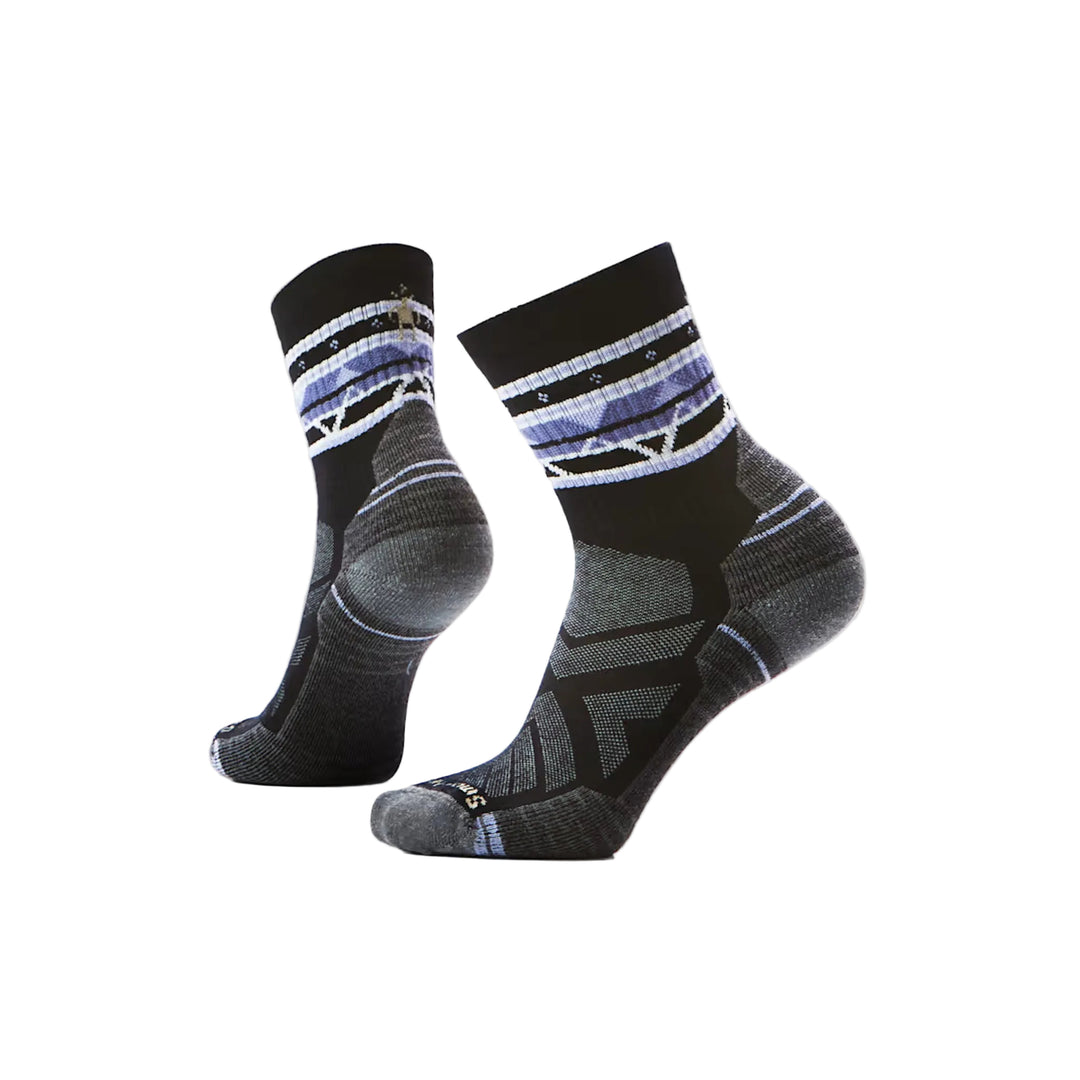 Smartwool Women's Hike Light Cushion Zig Zag Valley Mid Crew Socks - Black - Lenny's Shoe & Apparel