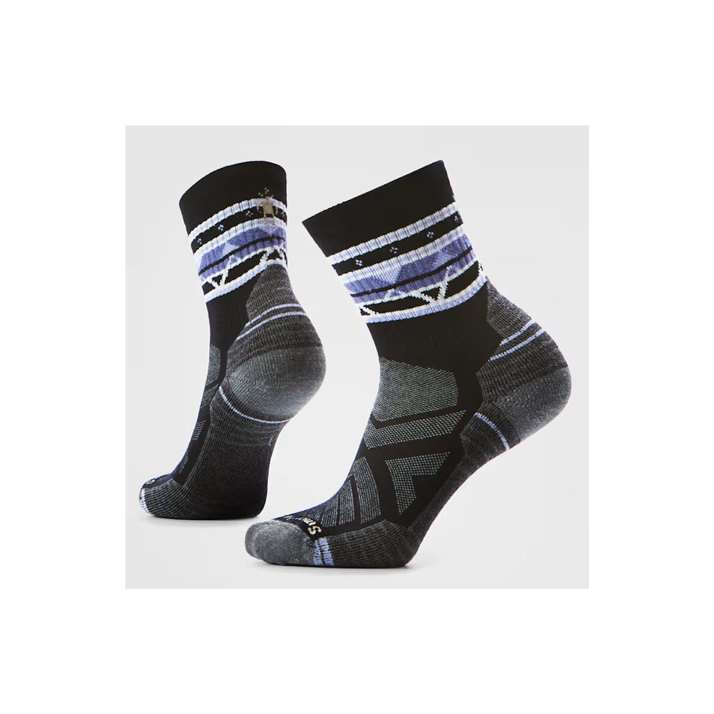 Smartwool Women's Hike Light Cushion Zig Zag Valley Mid Crew Socks - Black - Lenny's Shoe & Apparel