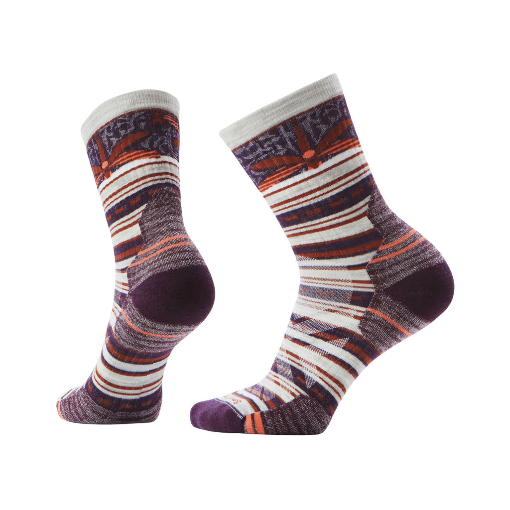Smartwool Women's Hike Targeted Cushion Dragon Stitch Mid Crew Socks - Ash - Lenny's Shoe & Apparel