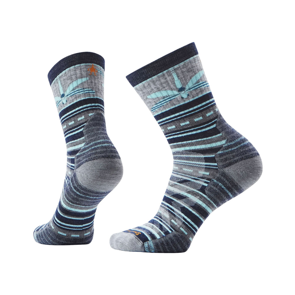 Smartwool Women's Hike Targeted Cushion Dragon Stitch Mid Crew Socks - Deep Navy - Lenny's Shoe & Apparel