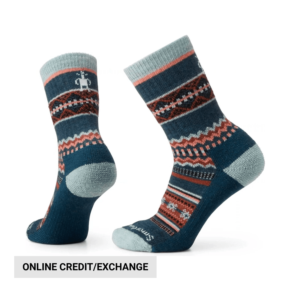Smartwool Women's Snowed In Sweater Light Cushion Crew Socks - Twilight Blue - Lenny's Shoe & Apparel
