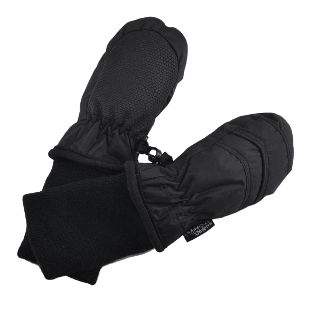 SnowStoppers Kids' Original Extended Cuff Mittens - Black - Lenny's Shoe & Apparel