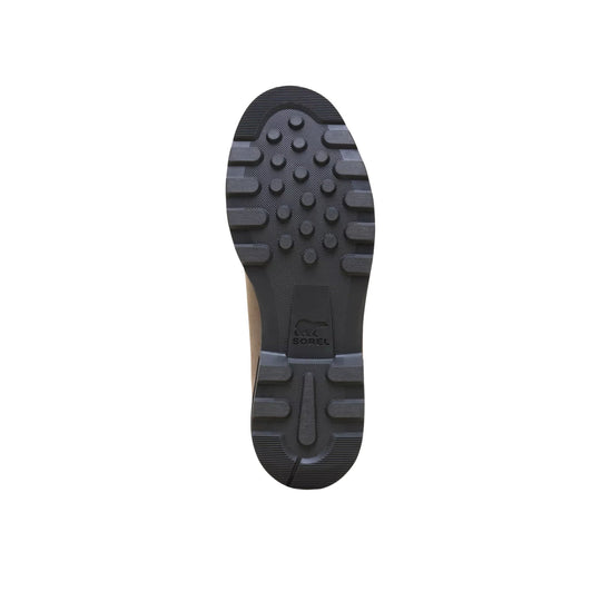Black lugged boot outsole with Sorel logo