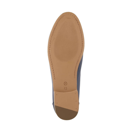 Tan shoe sole with stitched border and size 37 marking
