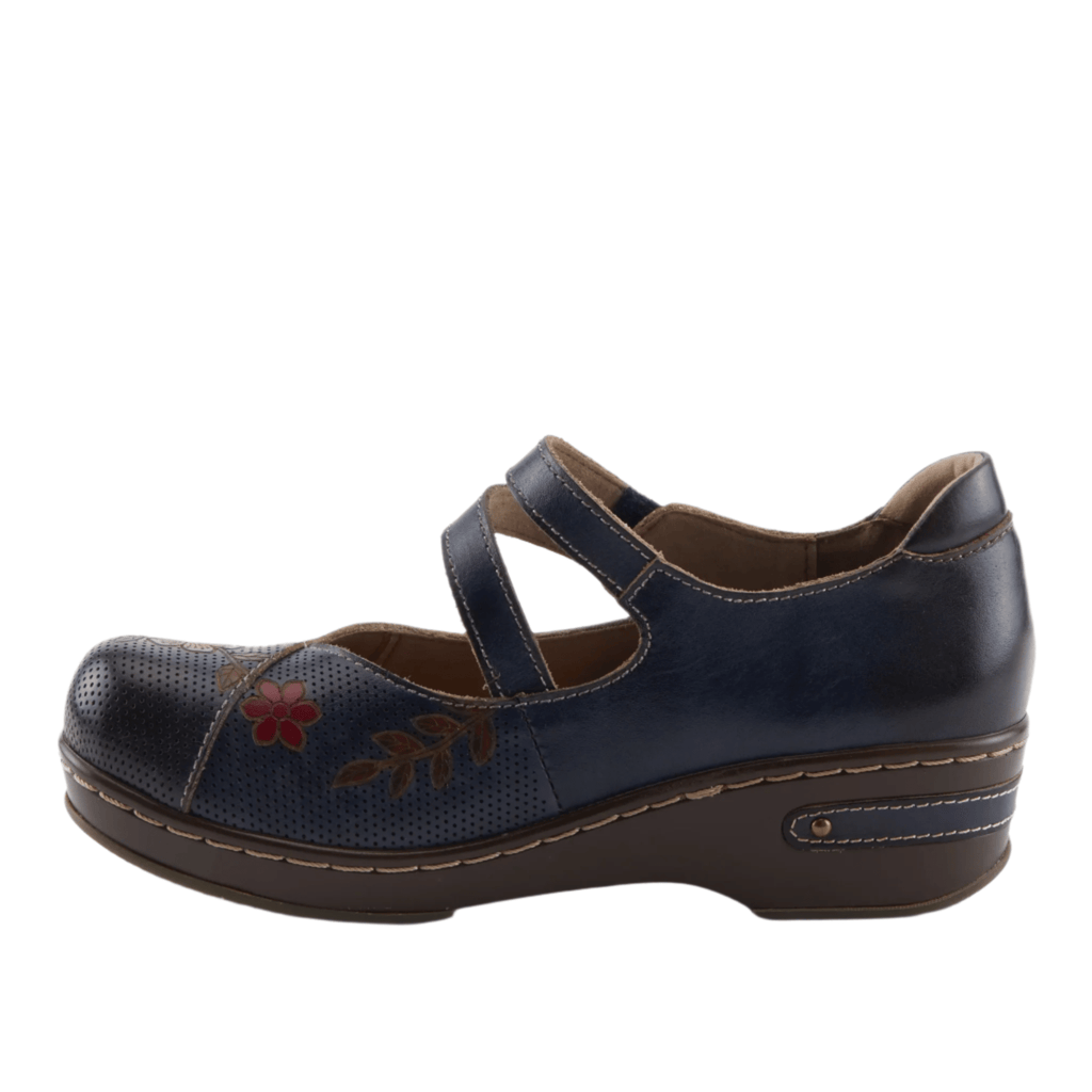 Spring Step Women's L'artiste Mamataish Clog - Navy Multi - Lenny's Shoe & Apparel