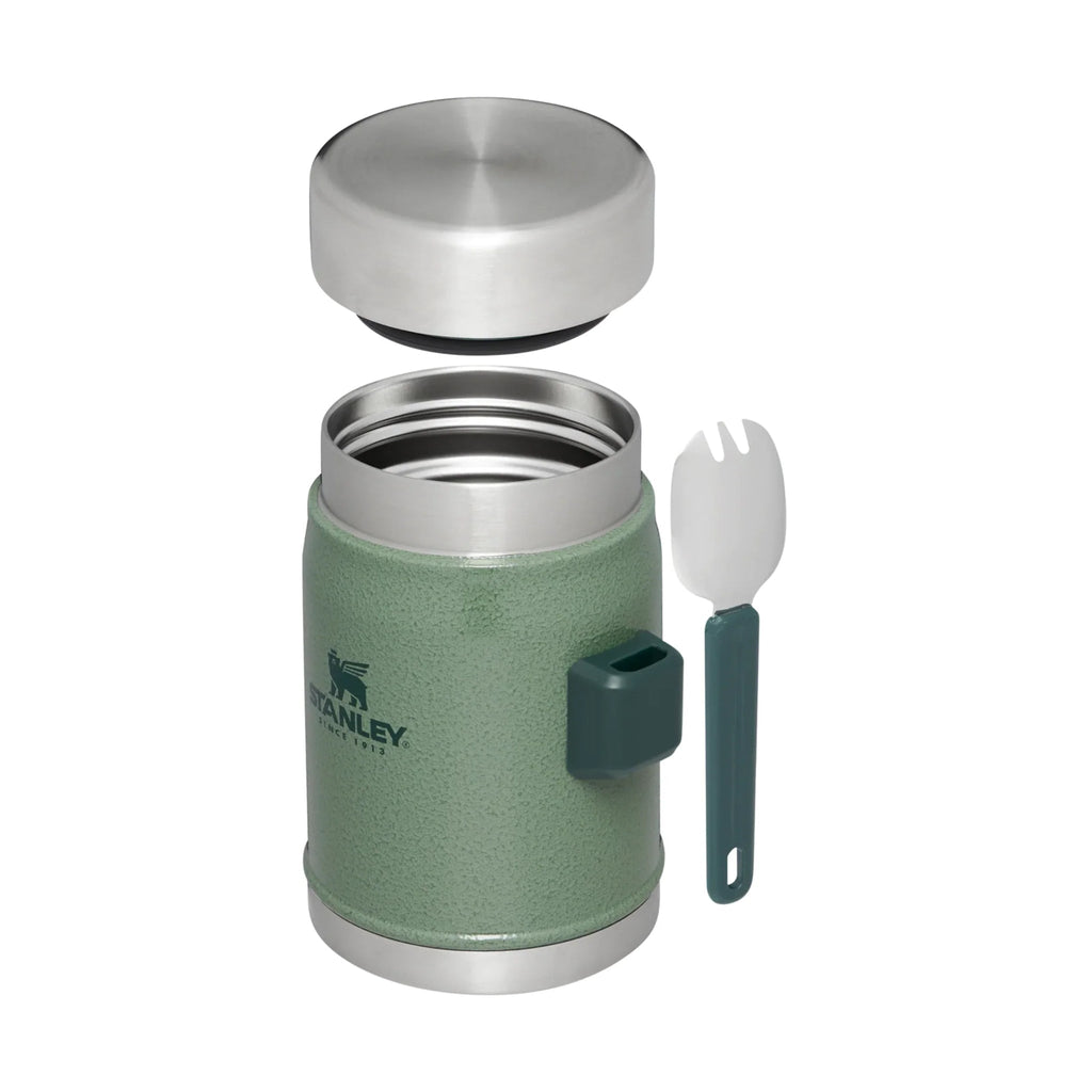 Stanley Classic Legendary Food Jar Plus Spork 14oz - Hammertone Green - Lenny's Shoe & Apparel