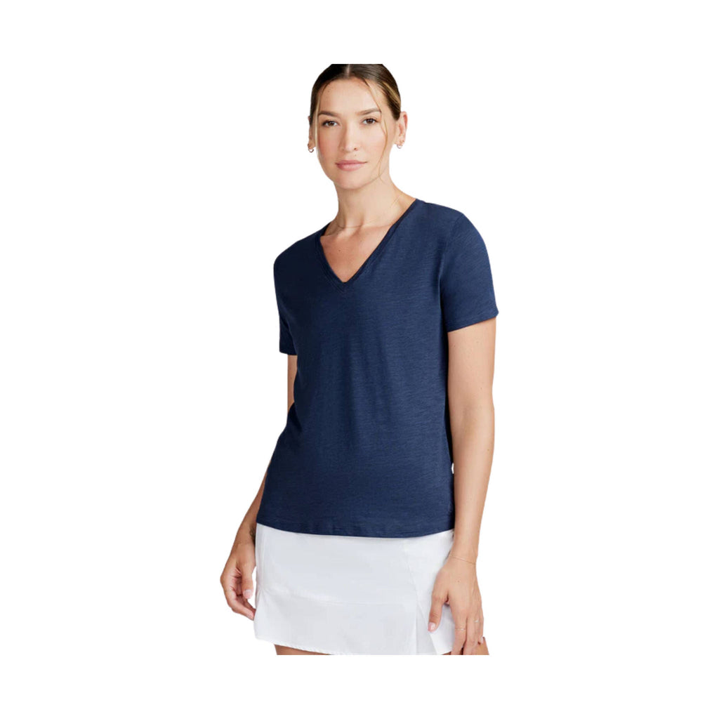 Tasc Women's All Day V - Neck Top - Navy - ONLINE STORE CREDIT/EXCHANGE ONLY - Lenny's Shoe & Apparel