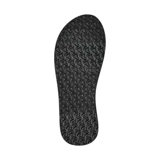 Black patterned sandal insole with a teardrop shape