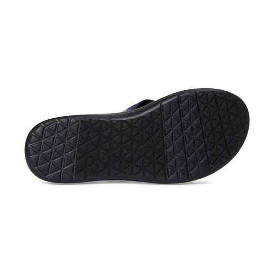 Black flip-flop sole with triangular tread pattern