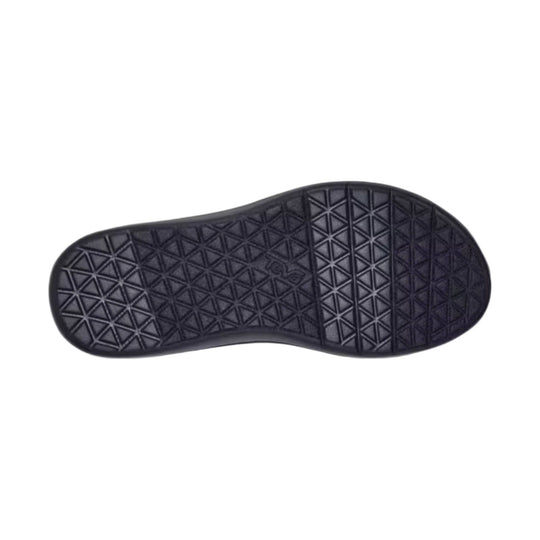 Black rubber sandal outsole with a triangle tread pattern